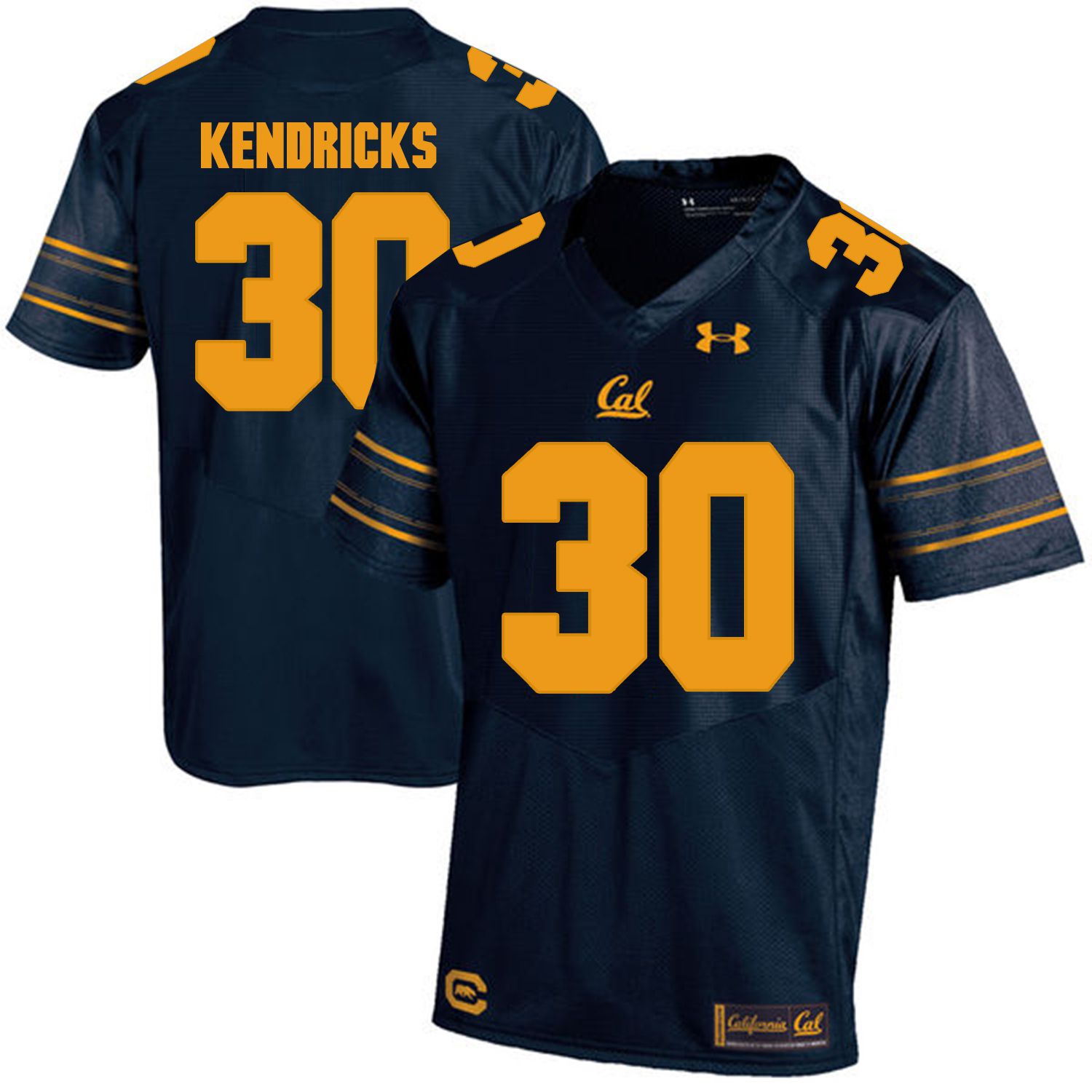 Men California Golden Bears #30 Mychal Kendricks Dark blue Customized NCAA Jerseys->customized ncaa jersey->Custom Jersey